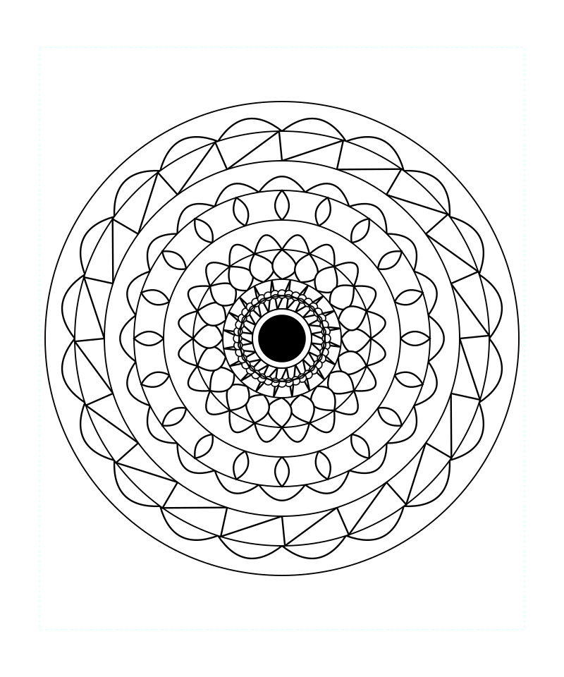 Sacred Balance Mandala Coloring Page