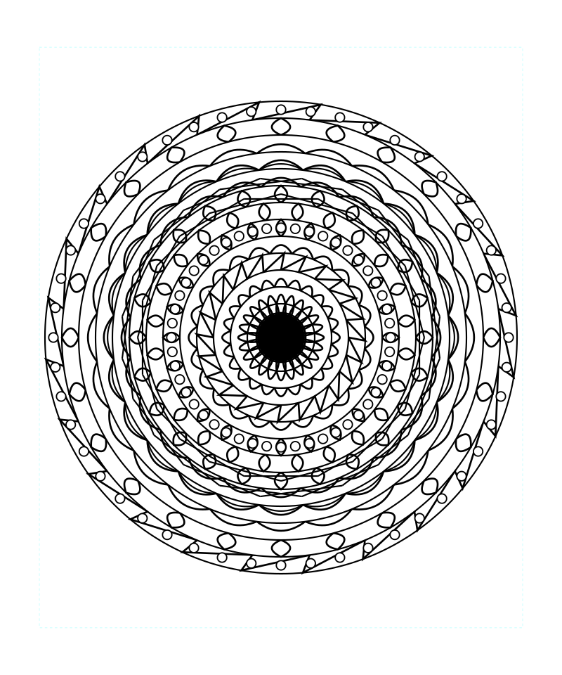 Sacred Balance Star Mandala Coloring Page