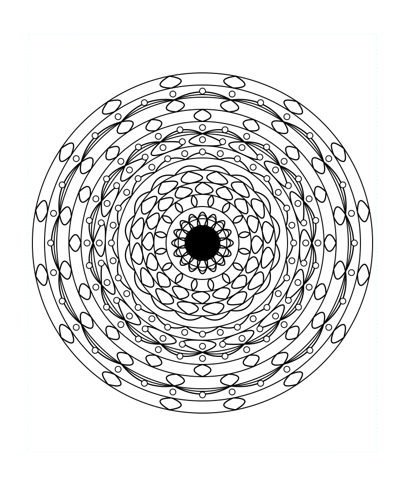 Sacred Blossom Mandala Coloring Page