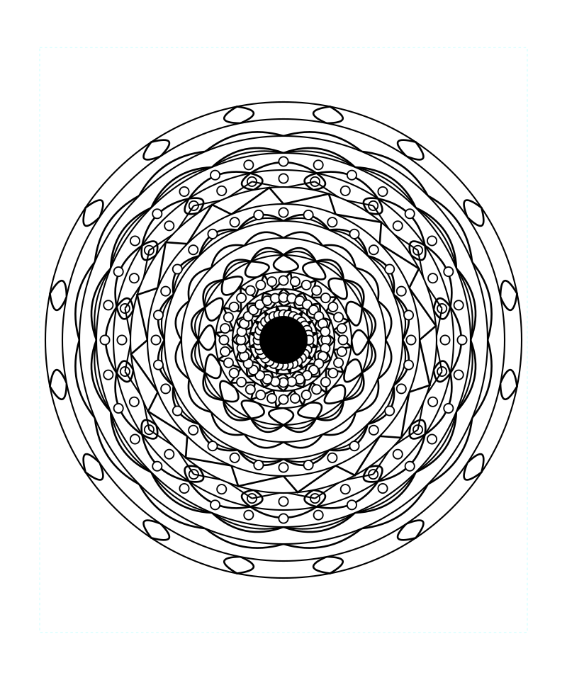 Sacred Calm Geometry Mandala Coloring Page