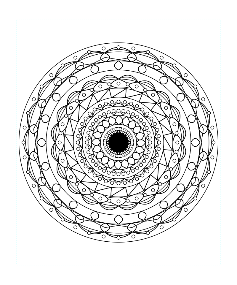 Sacred Classic Mandala Coloring Page