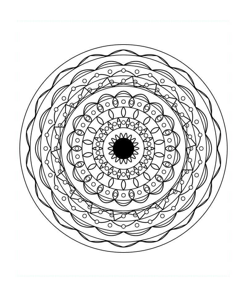 Sacred Crystal Mandala Coloring Page