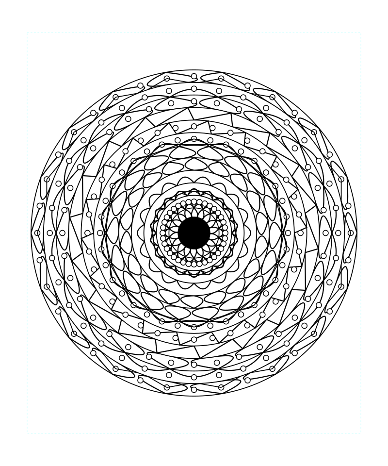Sacred Divine Bloom Mandala Coloring Page
