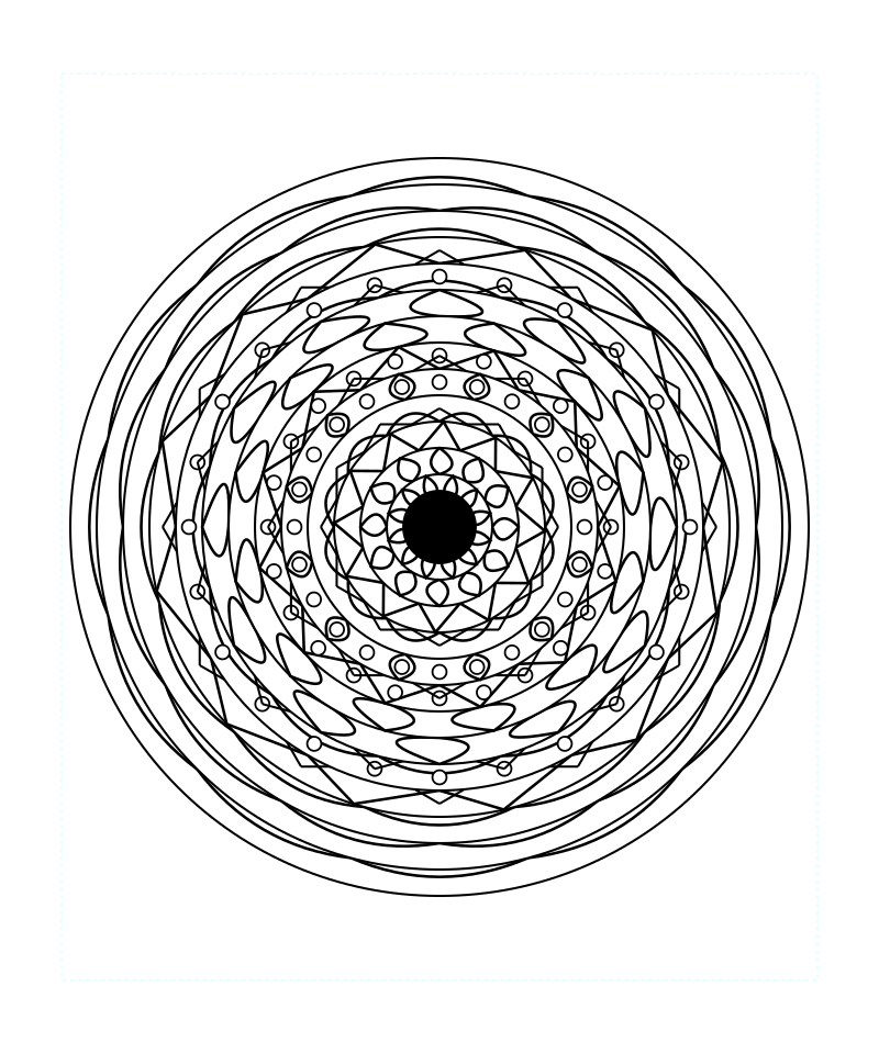 Sacred Divine Geometry Mandala Coloring Page