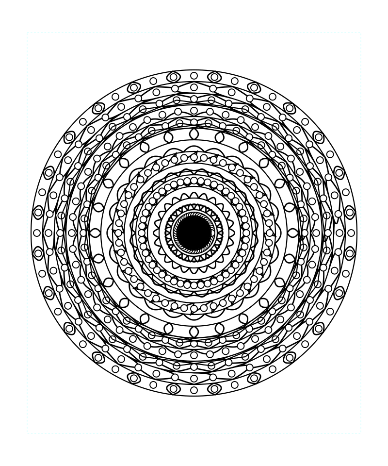 Sacred Divine Geometry Pattern Coloring Page