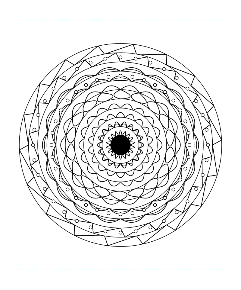 Sacred Elegant Mandala Coloring Page