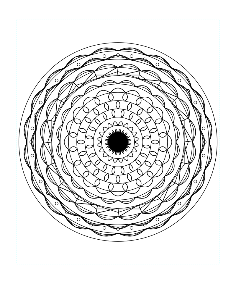 Sacred Energy Bloom Mandala Coloring Page