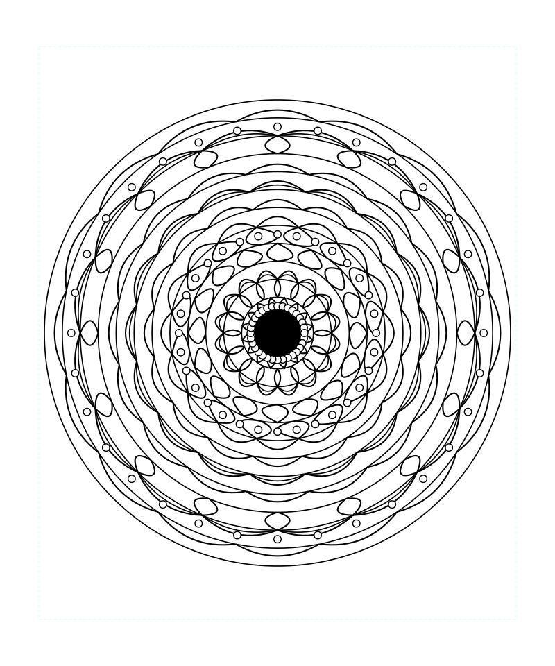 Sacred Energy Geometry Mandala Coloring Page
