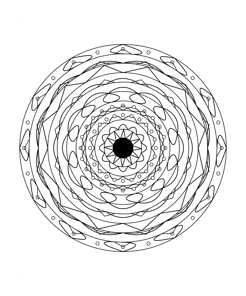 Sacred Energy Geometry Pattern Coloring Page