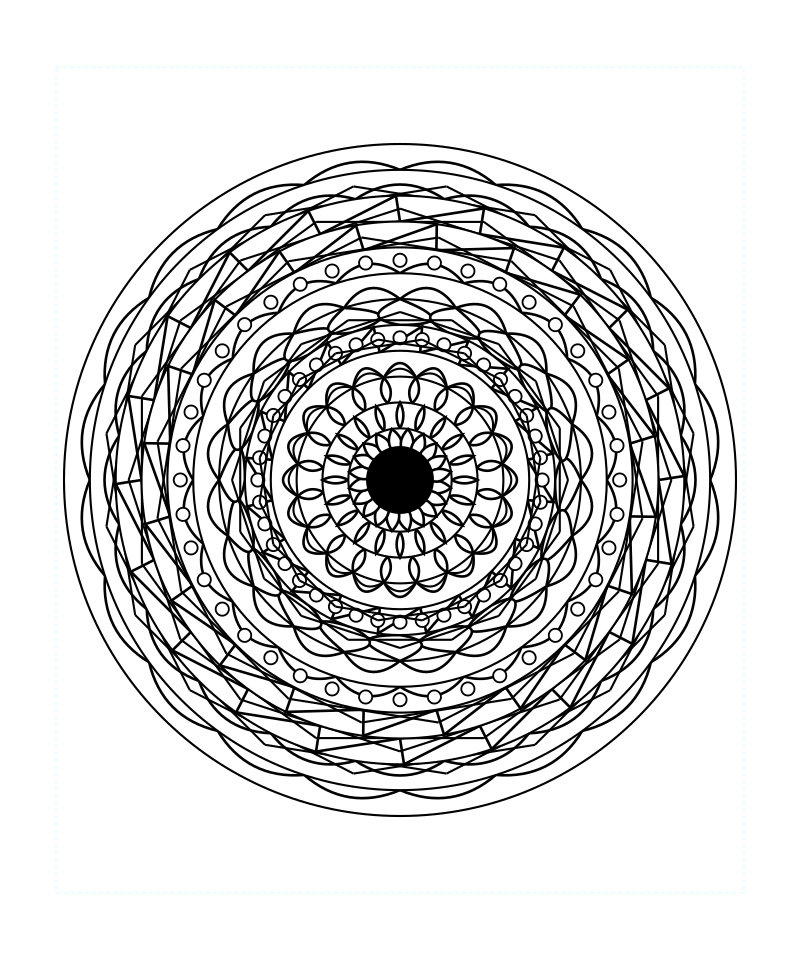 Sacred Floral Lotus Mandala Coloring Page