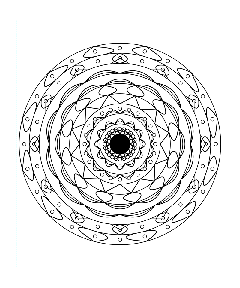 Sacred Flower Geometry Mandala Coloring Page