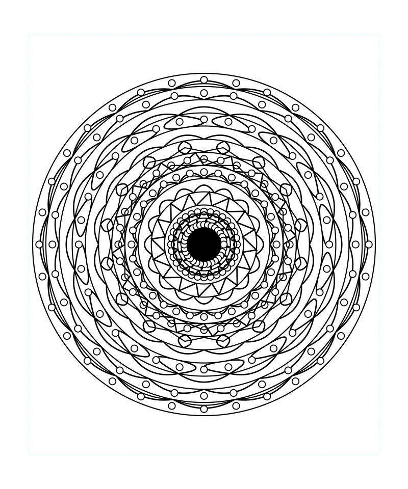 Sacred Geometric Flower Mandala Coloring Page