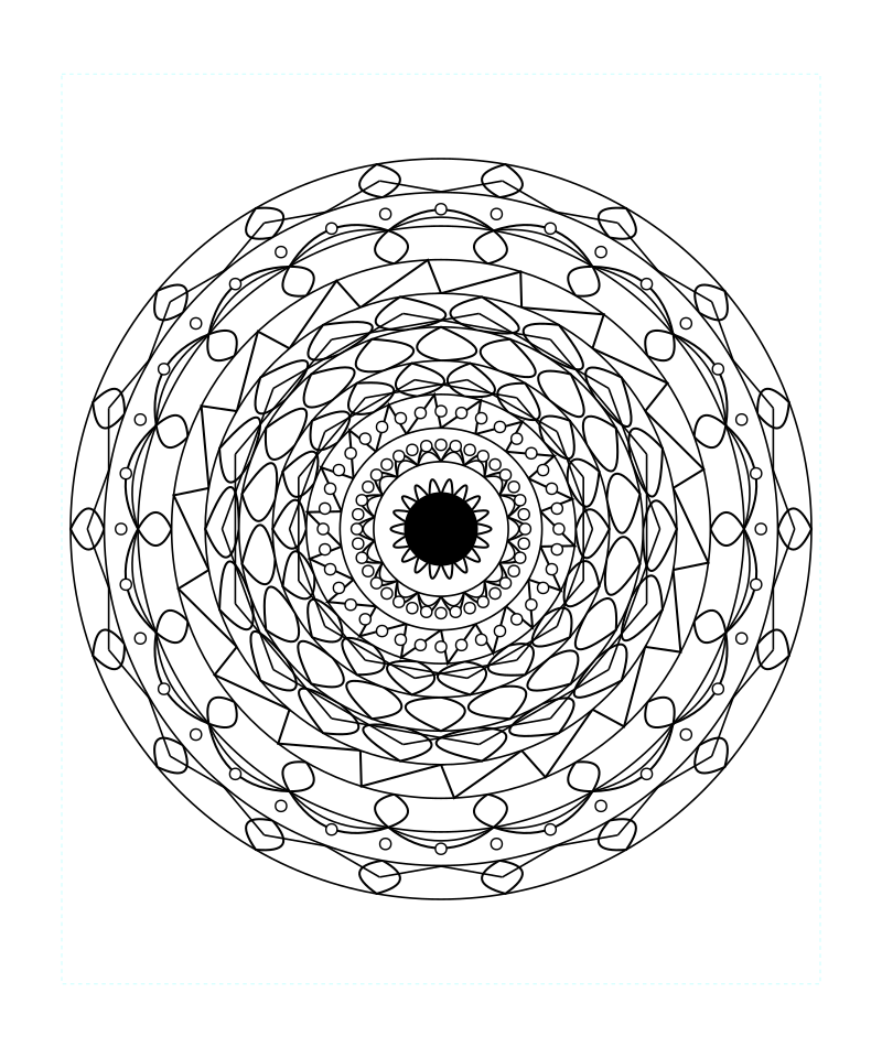 Sacred Geometry Bloom Mandala Coloring Page