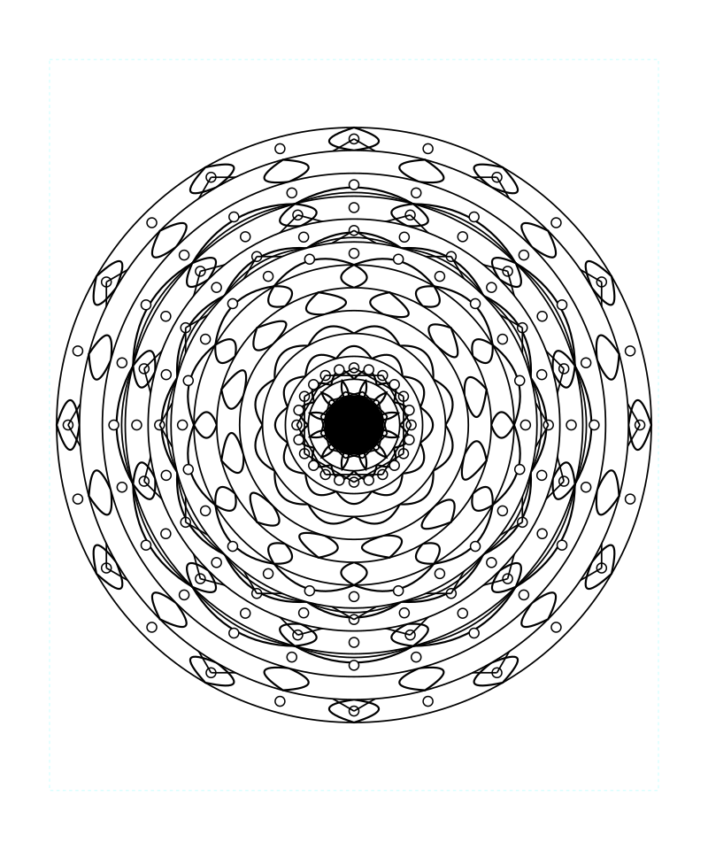 Sacred Geometry Mandala Adult Coloring Page Free Instant Download