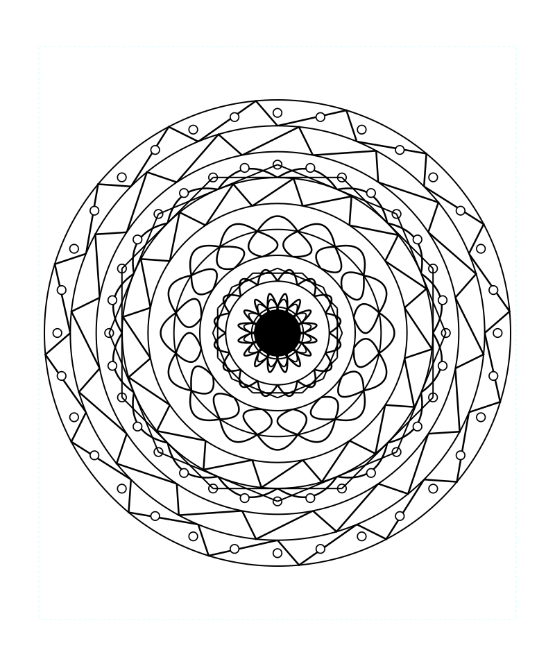 Sacred Geometry Mandala Adult Coloring Page Instant Download