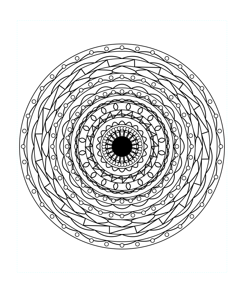 Sacred Geometry Mandala Coloring Page For Mindfulness
