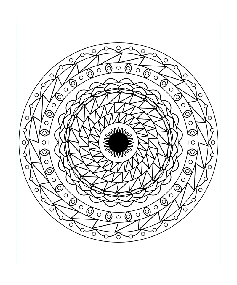 Sacred Geometry Mandala Coloring Page Free Printable For Adults