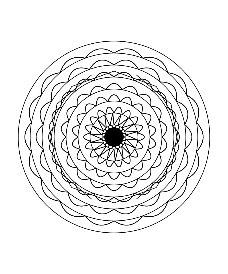 Sacred Geometry Mandala Coloring Page Free Printable Svg