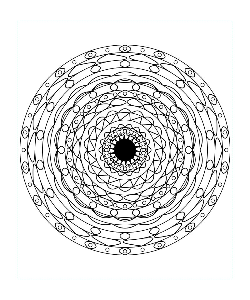 Sacred Geometry Mandala Coloring Page High Resolution Svg