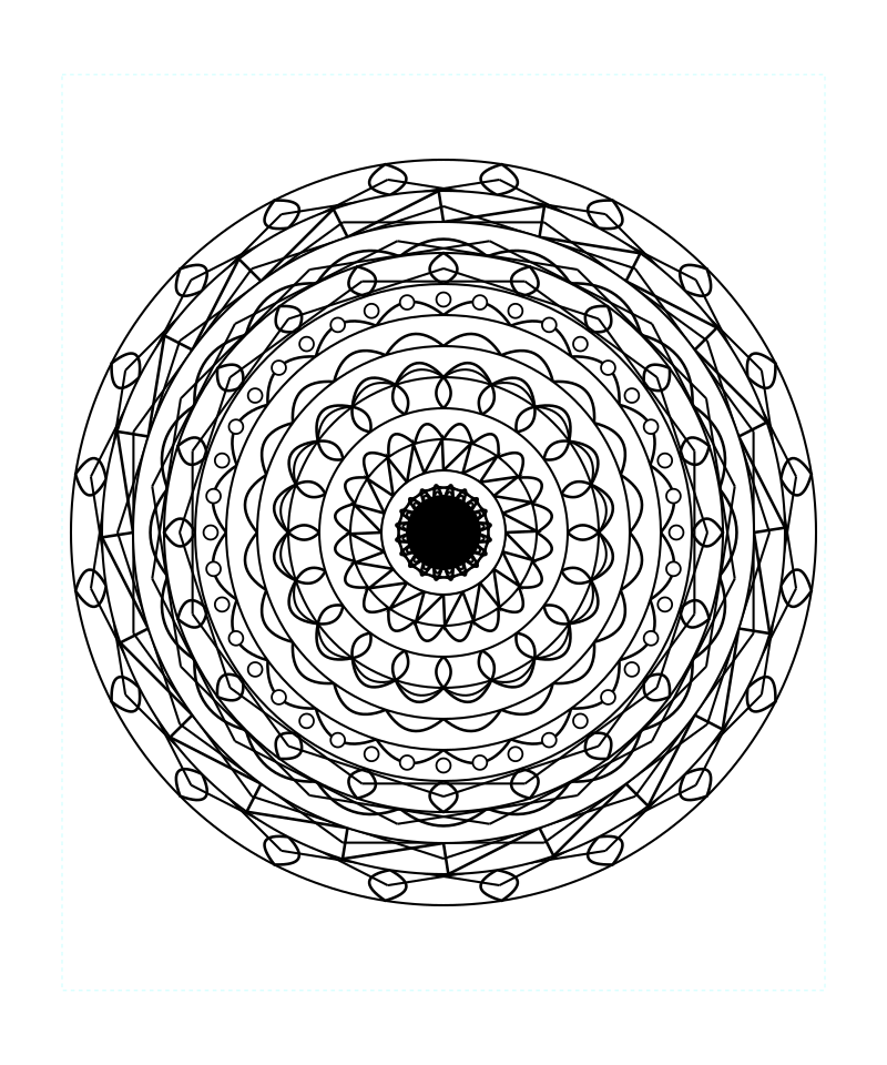 Sacred Geometry Mandala Coloring Page Instant Download