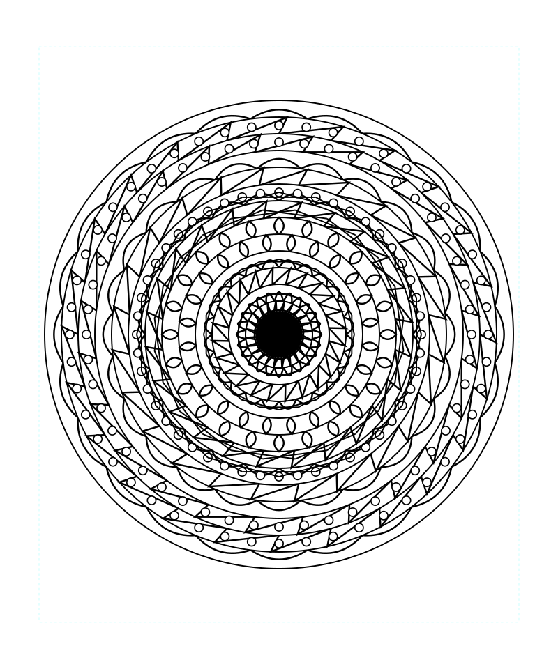 Sacred Geometry Mandala Coloring Page Printable Svg Download