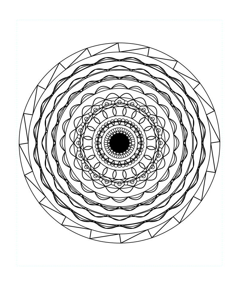 Sacred Geometry Mandala Coloring Page Printable Svg
