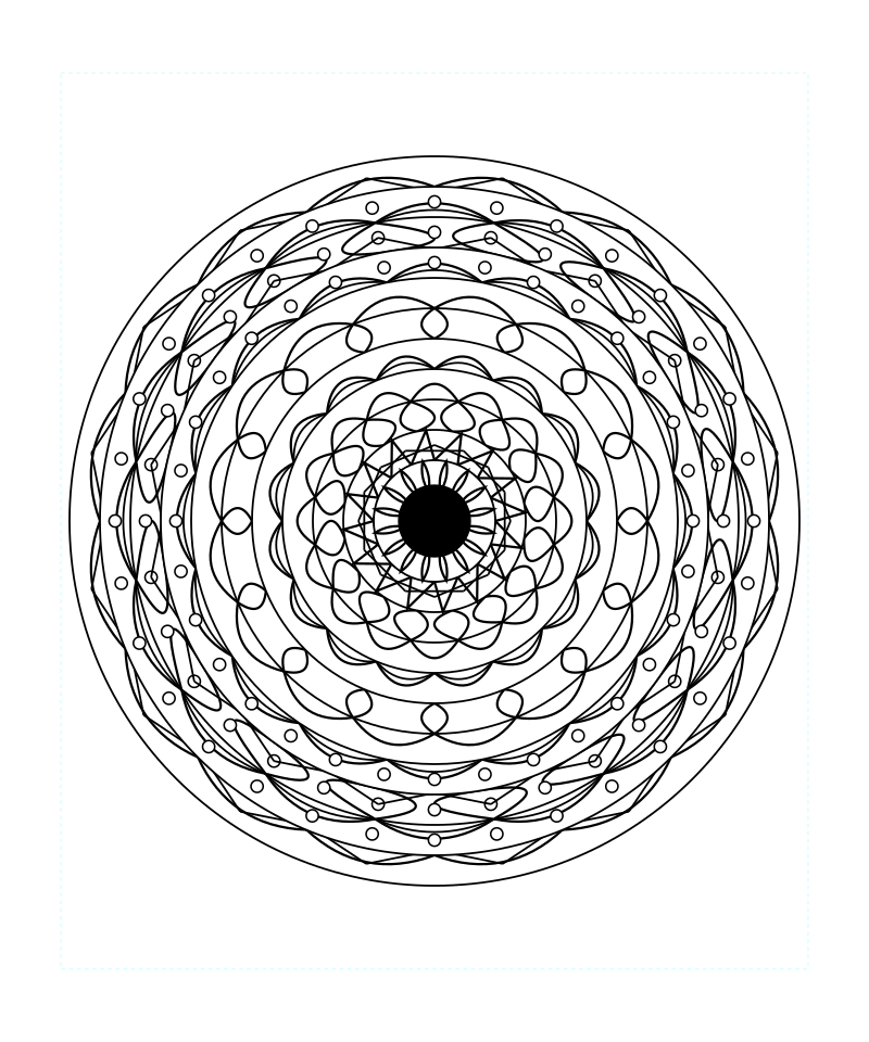 Sacred Geometry Mandala Detailed Adult Coloring Page Printable