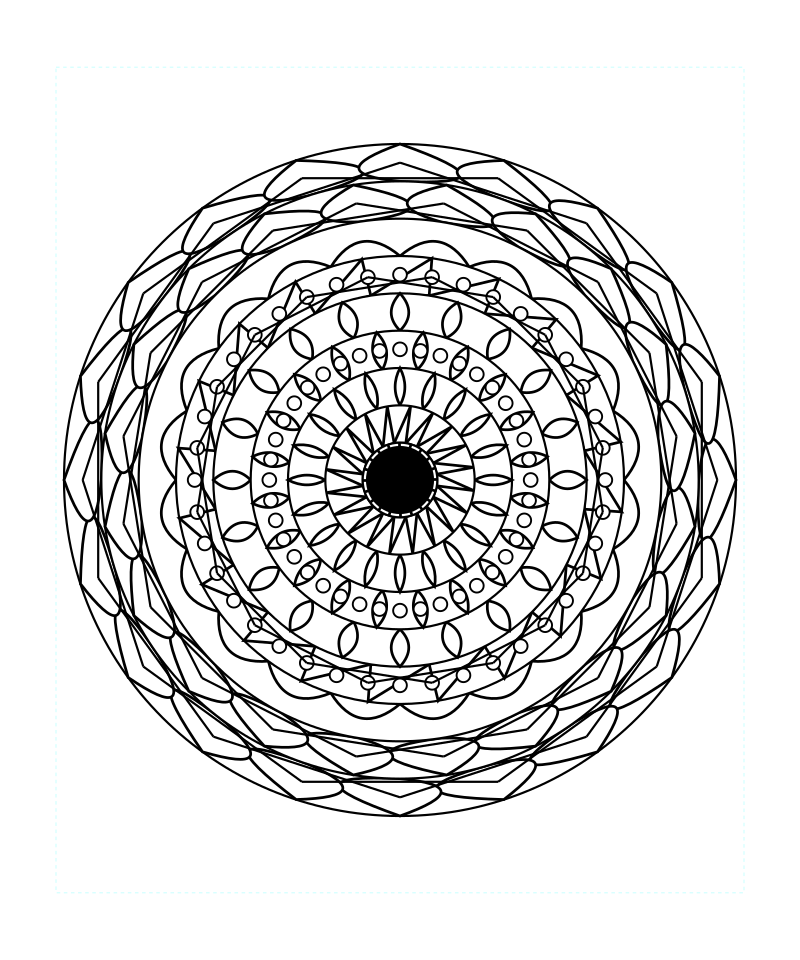 Sacred Geometry Mandala Detailed Coloring Page Free Printable Svg