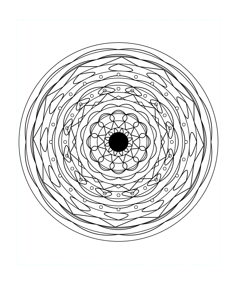 Sacred Geometry Mandala Intricate Adult Coloring Page Printable