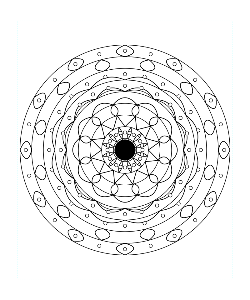 Sacred Geometry Mandala Meditation Coloring Page Free Svg