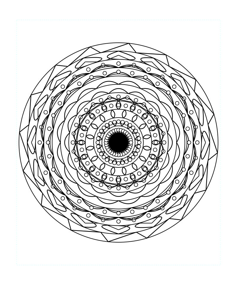 Sacred Geometry Mandala Meditation Coloring Page Instant Download