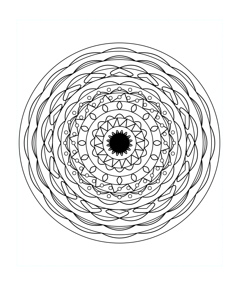 Sacred Geometry Mandala Mindfulness Coloring Page Free Printable