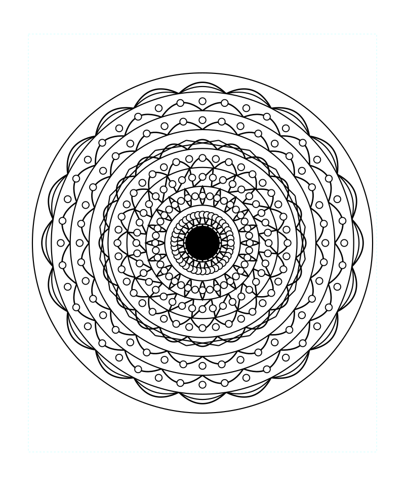 Sacred Geometry Mandala Mindfulness Coloring Page Free Svg