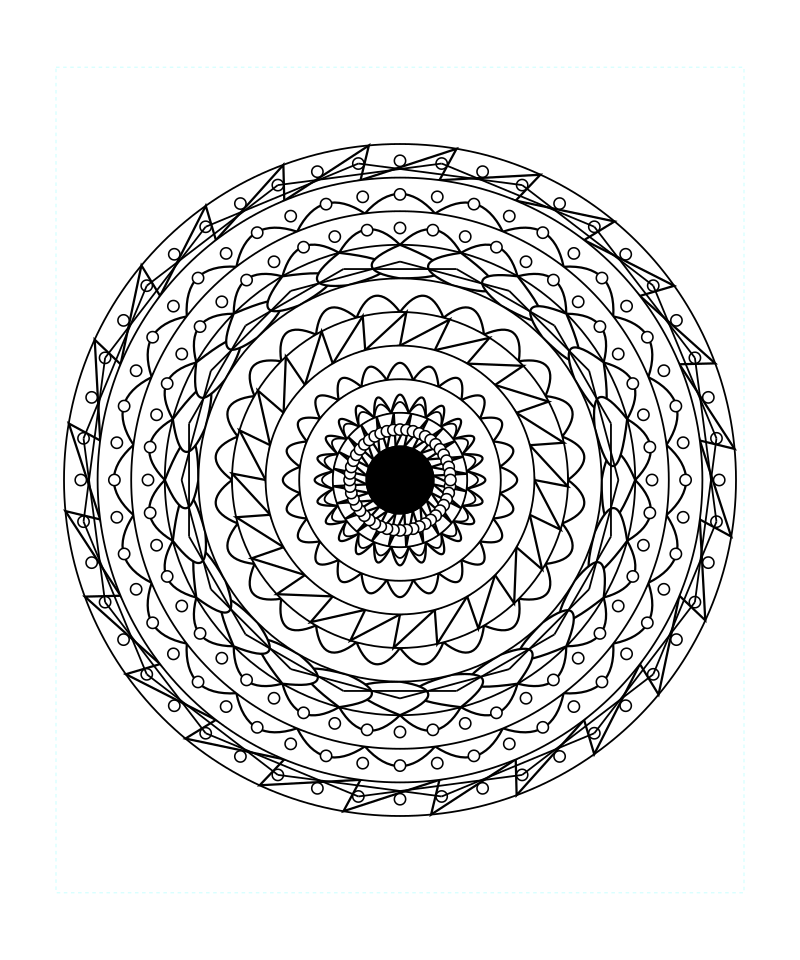 Sacred Geometry Mandala Mindfulness Coloring Page Printable