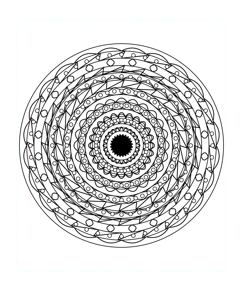 Sacred Geometry Mandala Relaxing Coloring Page For Adults