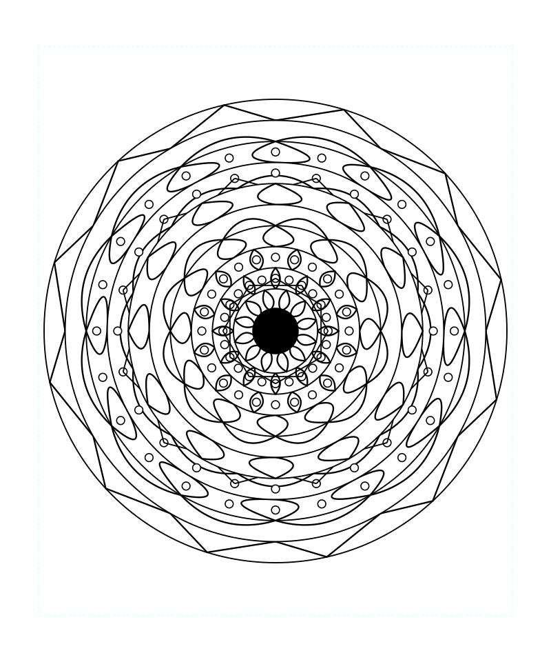 Sacred Geometry Mandala Stress Relief Coloring Page