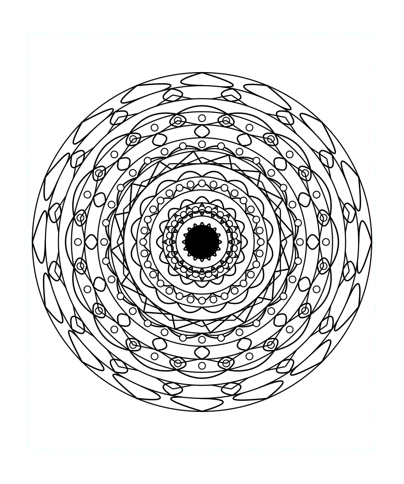 Sacred Geometry Mandala Therapy Coloring Page For Relaxation