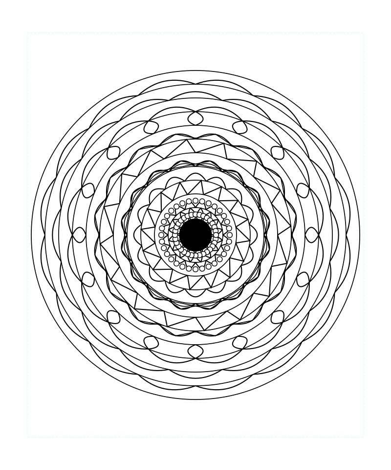 Sacred Geometry Pattern Mandala Coloring Page