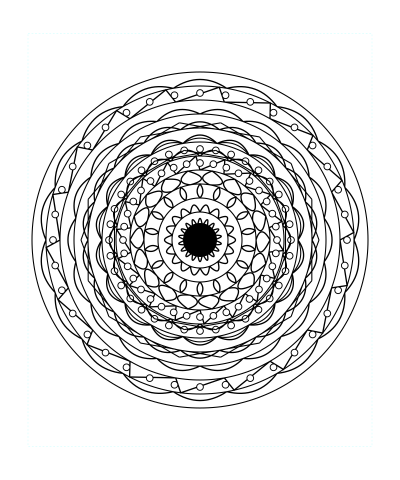 Sacred Harmony Star Mandala Coloring Page