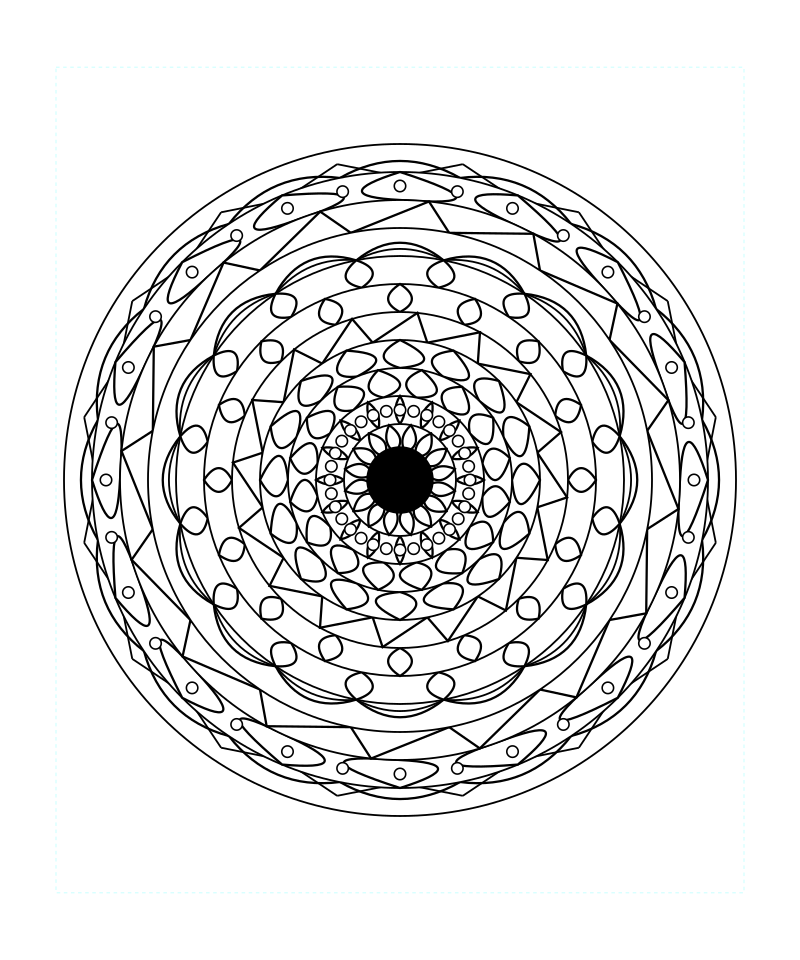 Sacred Infinite Flower Mandala Coloring Page