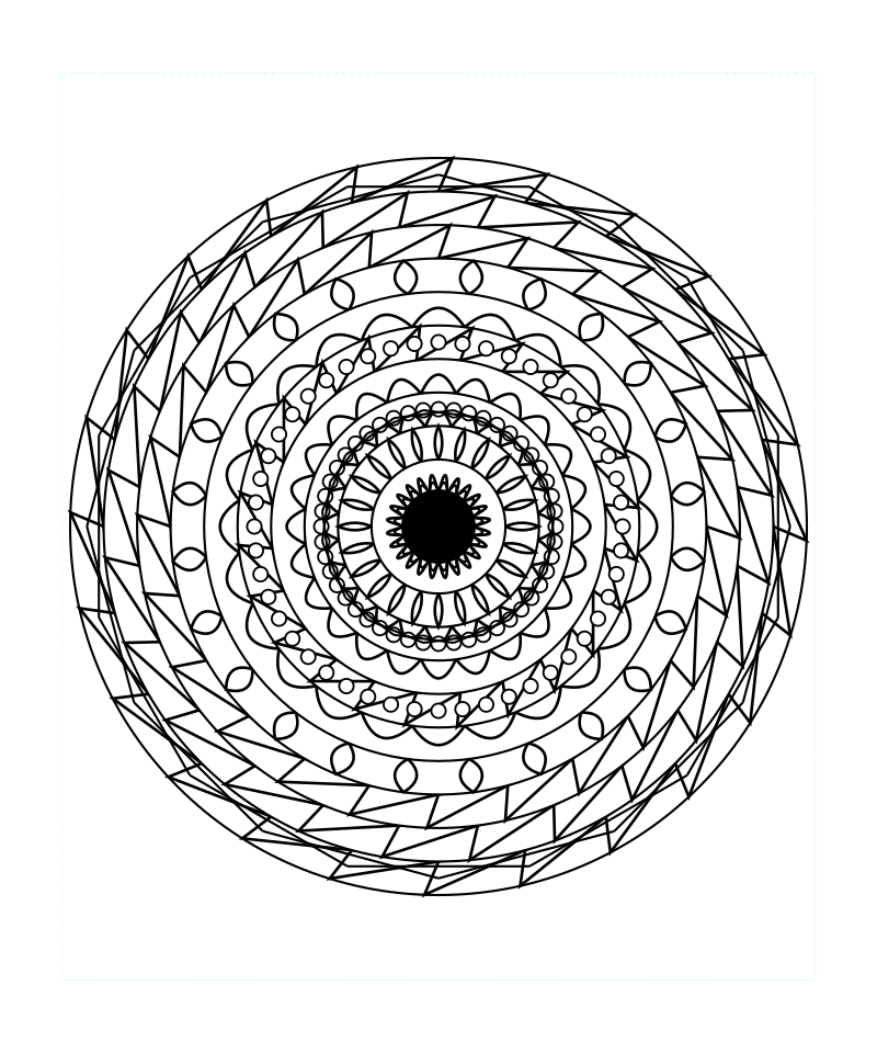 Sacred Infinite Pattern Mandala Coloring Page