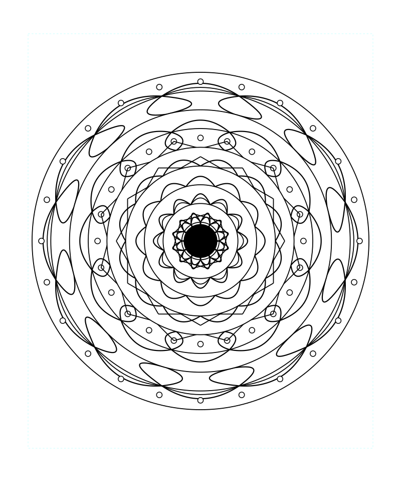 Sacred Light Flower Mandala Coloring Page