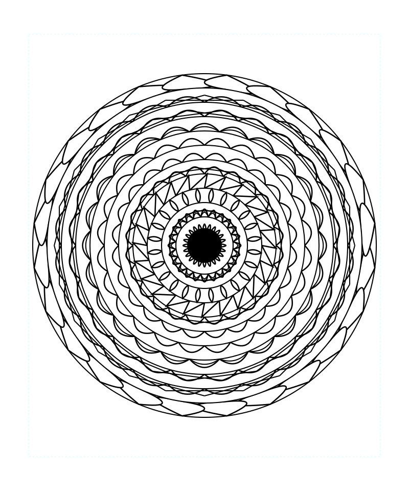 Sacred Light Mandala Coloring Page