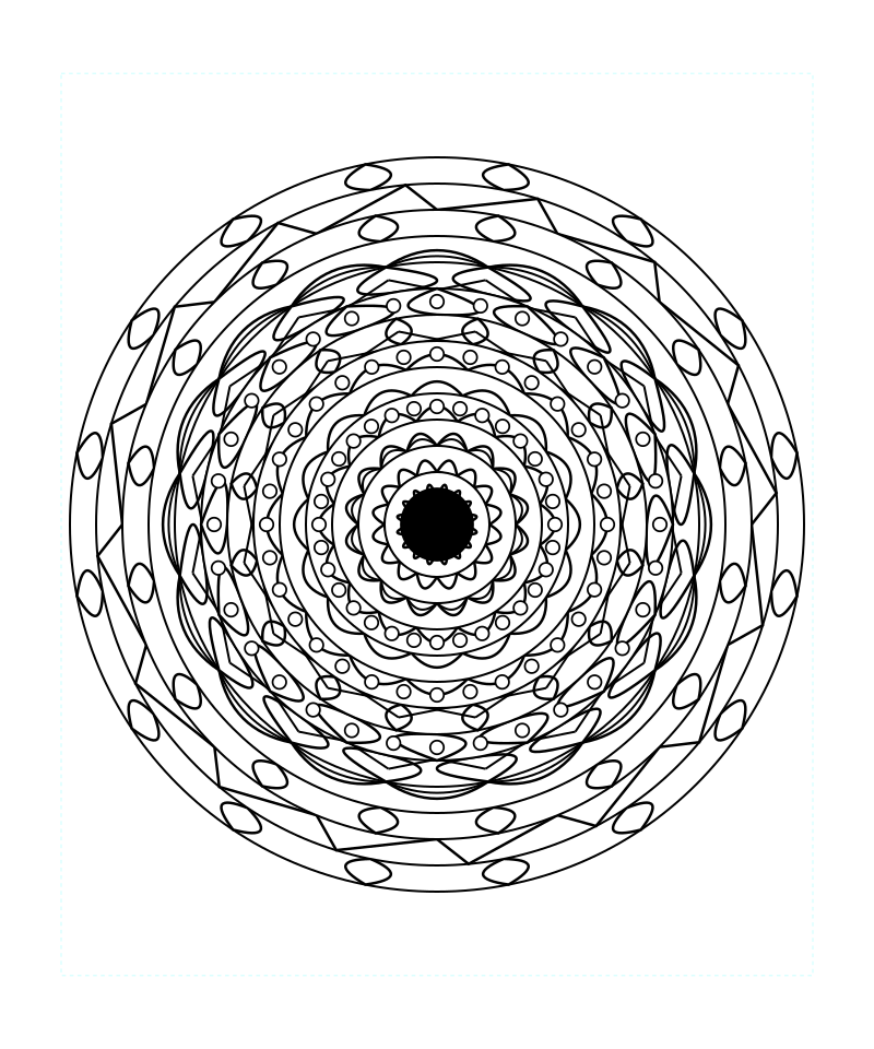 Sacred Lotus Bloom Mandala Coloring Page