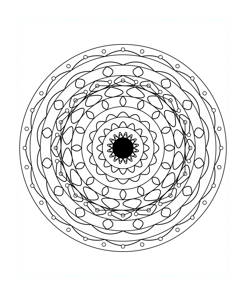 Sacred Lotus Pattern Mandala Coloring Page