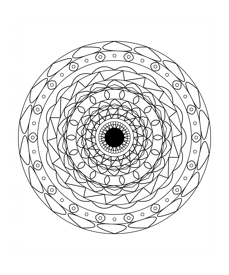 Sacred Moon Mandala Coloring Page