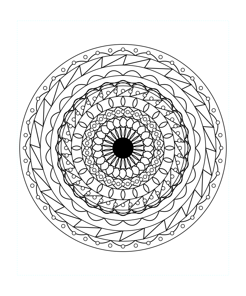 Sacred Mystic Bloom Mandala Coloring Page