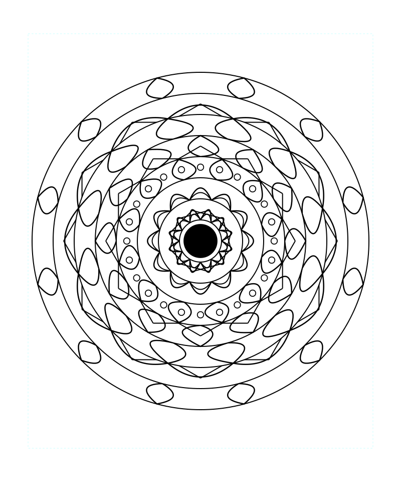 Sacred Mystic Geometry Mandala Coloring Page