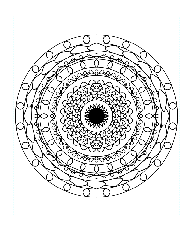 Sacred Mystic Star Mandala Coloring Page