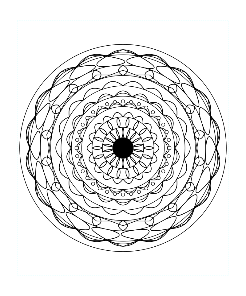 Sacred Mystic Symmetry Mandala Coloring Page